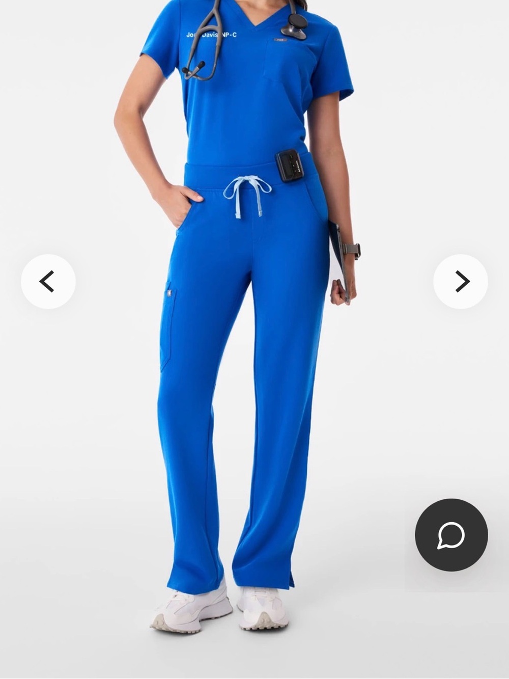 Figs Women's Cobalt Blue Straight leg,Drawstring Scrub pants